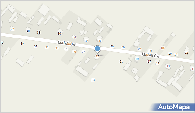 Ludwinów, Ludwinów, 25, mapa Ludwinów