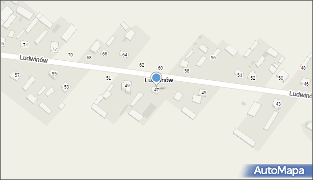 Ludwinów, Ludwinów, 47, mapa Ludwinów
