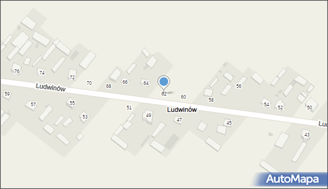 Ludwinów, Ludwinów, 62, mapa Ludwinów