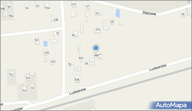 Ludwinów, Ludwinów, 49a, mapa Ludwinów