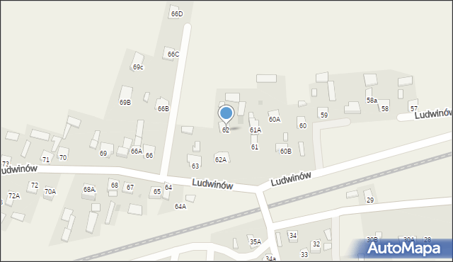Ludwinów, Ludwinów, 62, mapa Ludwinów