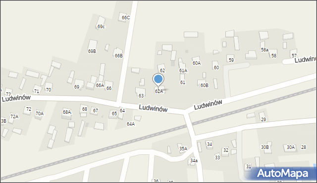 Ludwinów, Ludwinów, 62A, mapa Ludwinów