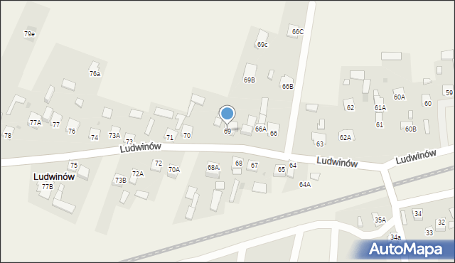 Ludwinów, Ludwinów, 69, mapa Ludwinów
