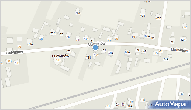 Ludwinów, Ludwinów, 72A, mapa Ludwinów