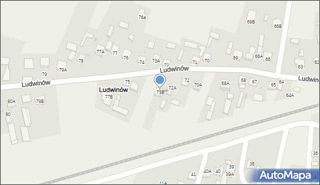 Ludwinów, Ludwinów, 73B, mapa Ludwinów