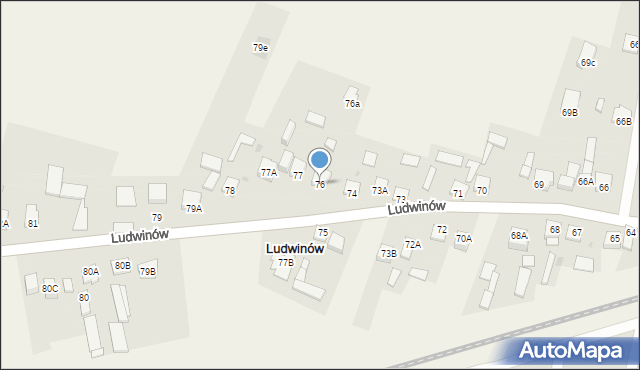 Ludwinów, Ludwinów, 76, mapa Ludwinów