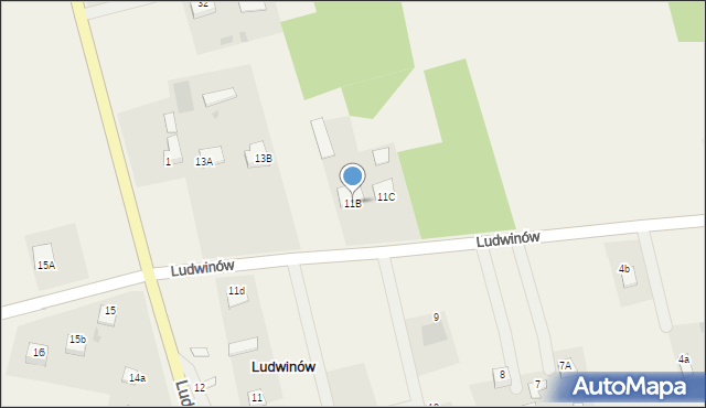 Ludwinów, Ludwinów, 11a, mapa Ludwinów