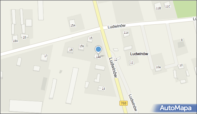Ludwinów, Ludwinów, 14a, mapa Ludwinów