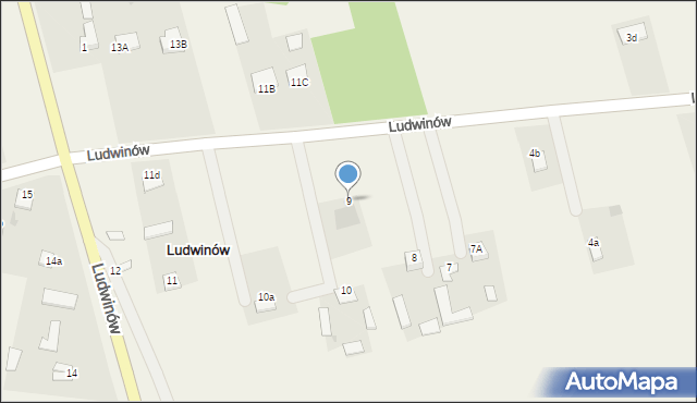 Ludwinów, Ludwinów, 9, mapa Ludwinów