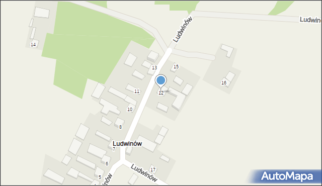 Ludwinów, Ludwinów, 12, mapa Ludwinów