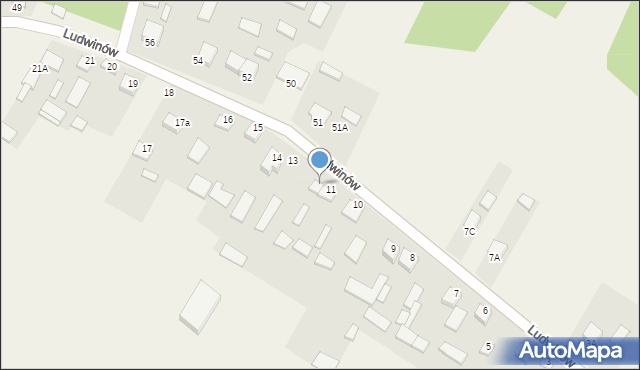 Ludwinów, Ludwinów, 12, mapa Ludwinów