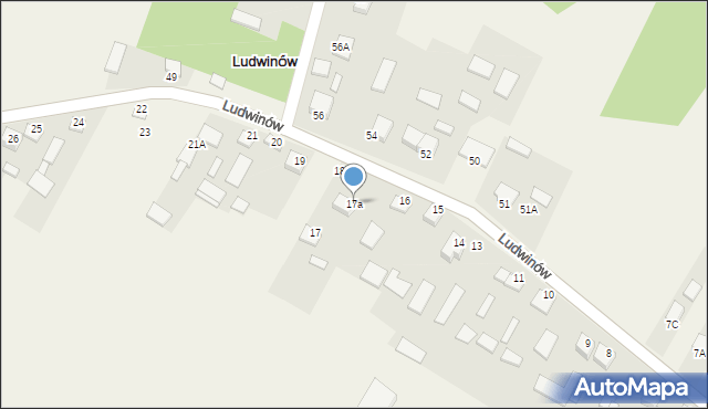 Ludwinów, Ludwinów, 17a, mapa Ludwinów