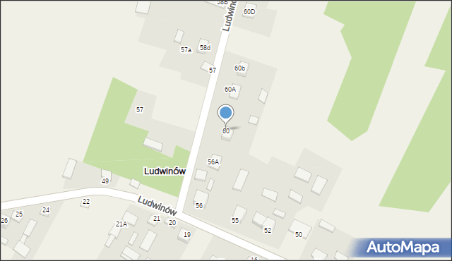 Ludwinów, Ludwinów, 60, mapa Ludwinów