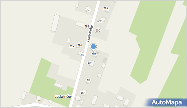 Ludwinów, Ludwinów, 60b, mapa Ludwinów