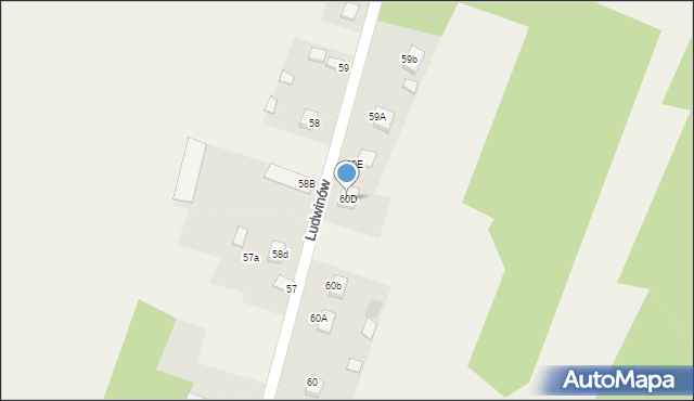 Ludwinów, Ludwinów, 60D, mapa Ludwinów