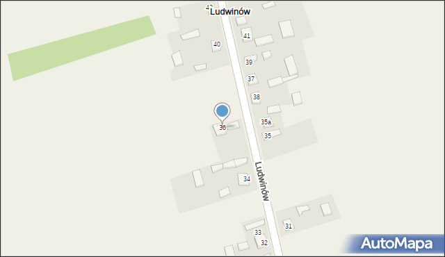 Ludwinów, Ludwinów, 36, mapa Ludwinów