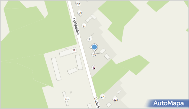 Ludwinów, Ludwinów, 40, mapa Ludwinów