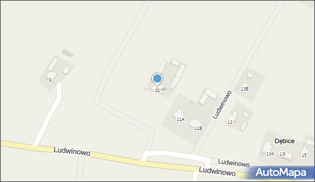 Ludwinowo, Ludwinowo, 11, mapa Ludwinowo