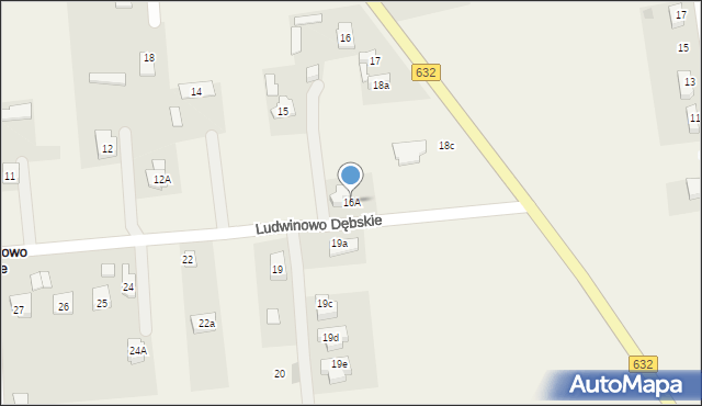 Ludwinowo Dębskie, Ludwinowo Dębskie, 16A, mapa Ludwinowo Dębskie