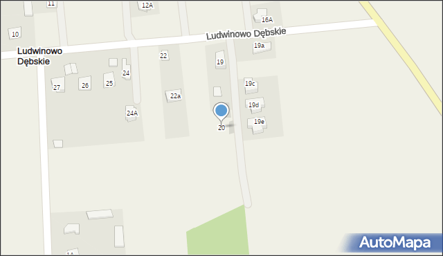 Ludwinowo Dębskie, Ludwinowo Dębskie, 20, mapa Ludwinowo Dębskie