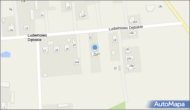 Ludwinowo Dębskie, Ludwinowo Dębskie, 22a, mapa Ludwinowo Dębskie