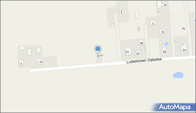 Ludwinowo Dębskie, Ludwinowo Dębskie, 6, mapa Ludwinowo Dębskie