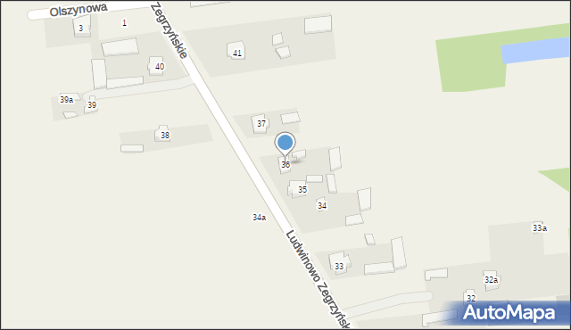 Ludwinowo Zegrzyńskie, Ludwinowo Zegrzyńskie, 36, mapa Ludwinowo Zegrzyńskie
