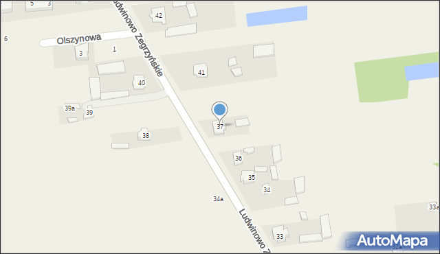 Ludwinowo Zegrzyńskie, Ludwinowo Zegrzyńskie, 37, mapa Ludwinowo Zegrzyńskie
