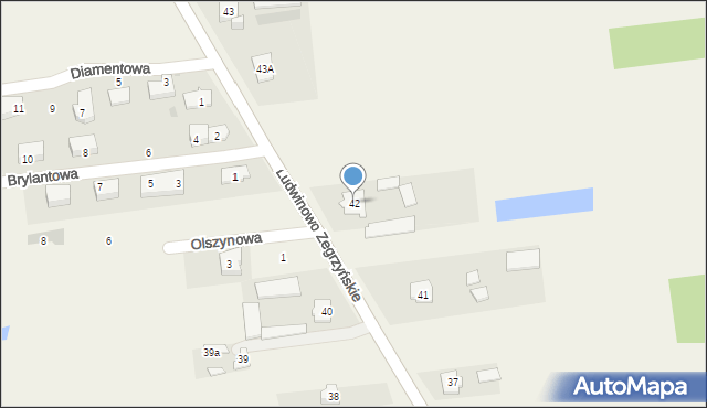 Ludwinowo Zegrzyńskie, Ludwinowo Zegrzyńskie, 42, mapa Ludwinowo Zegrzyńskie