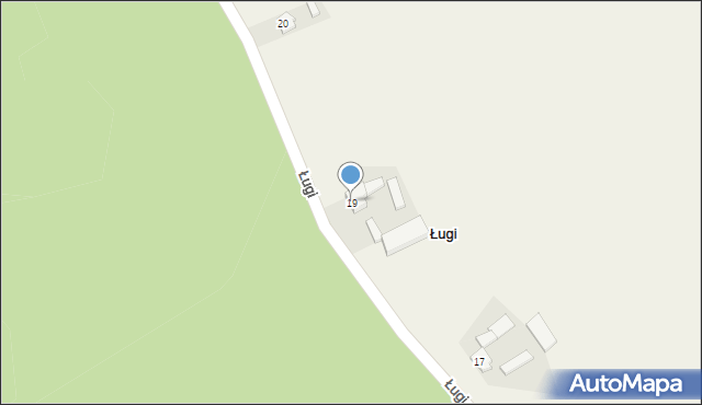 Ługi, Ługi, 19, mapa Ługi