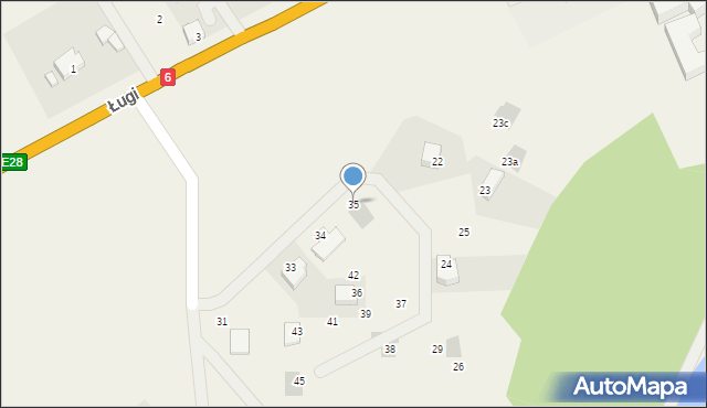 Ługi, Ługi, 35, mapa Ługi