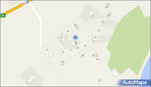 Ługi, Ługi, 36, mapa Ługi
