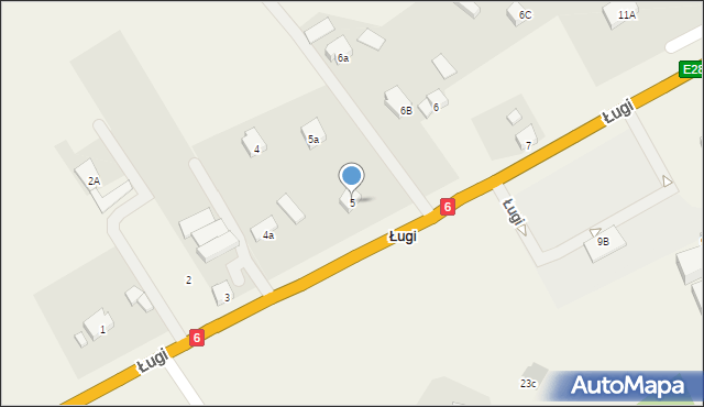 Ługi, Ługi, 5, mapa Ługi