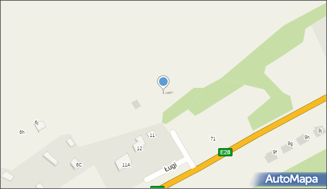 Ługi, Ługi, 13a, mapa Ługi