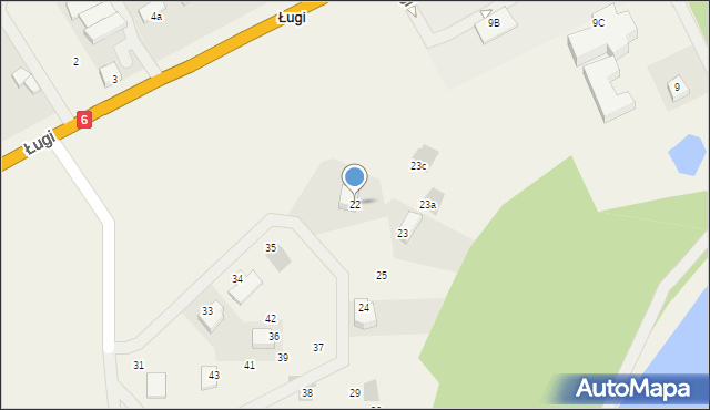 Ługi, Ługi, 22, mapa Ługi