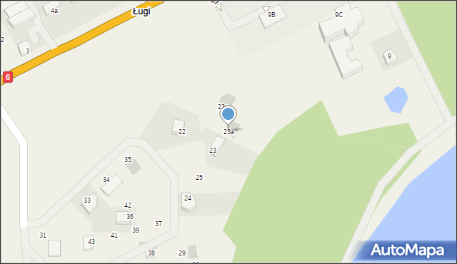 Ługi, Ługi, 23a, mapa Ługi