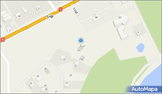 Ługi, Ługi, 23d, mapa Ługi