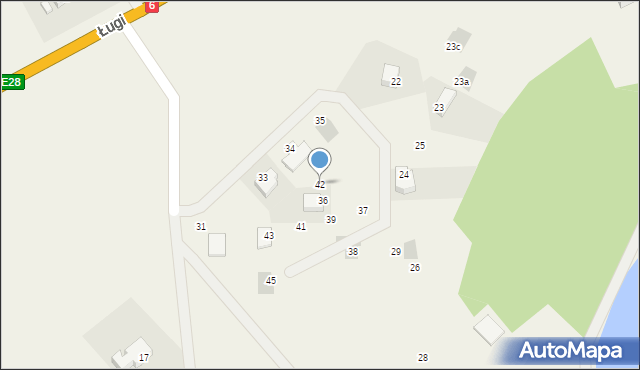 Ługi, Ługi, 42, mapa Ługi
