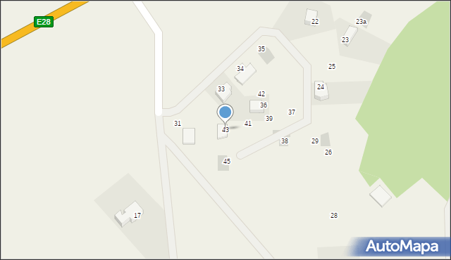 Ługi, Ługi, 43, mapa Ługi