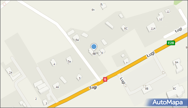 Ługi, Ługi, 6B, mapa Ługi