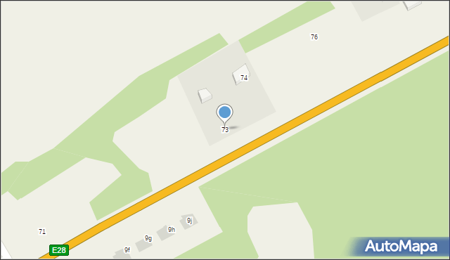 Ługi, Ługi, 73, mapa Ługi