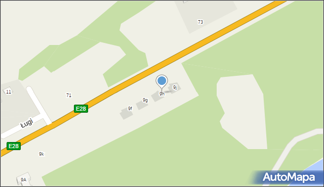 Ługi, Ługi, 9h, mapa Ługi