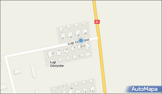 Ługi Górzyckie, Ługi Górzyckie, 8, mapa Ługi Górzyckie