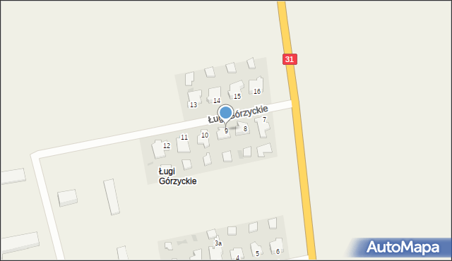 Ługi Górzyckie, Ługi Górzyckie, 9, mapa Ługi Górzyckie