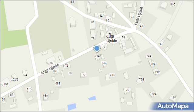 Ługi Ujskie, Ługi Ujskie, 73A, mapa Ługi Ujskie