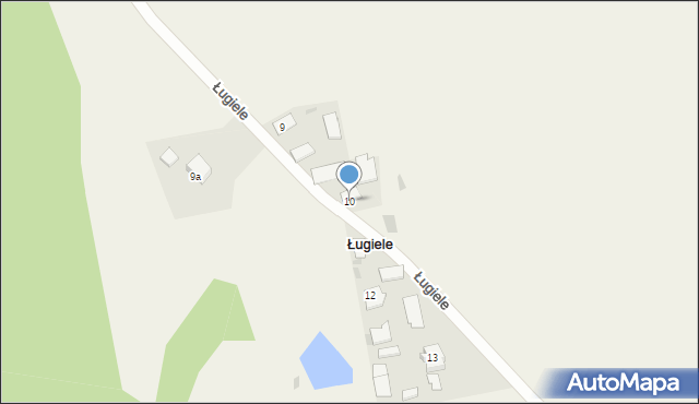 Ługiele, Ługiele, 10, mapa Ługiele