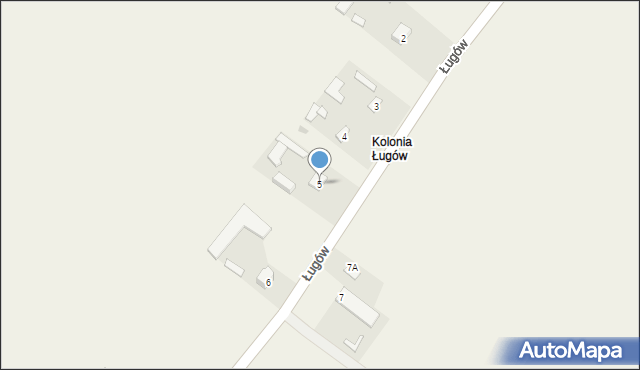 Ługów, Ługów, 5, mapa Ługów