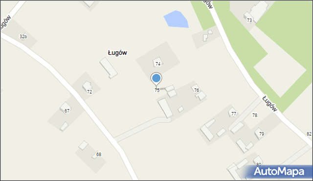 Ługów, Ługów, 75, mapa Ługów