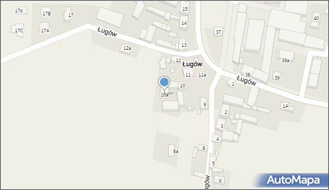 Ługów, Ługów, 10a, mapa Ługów