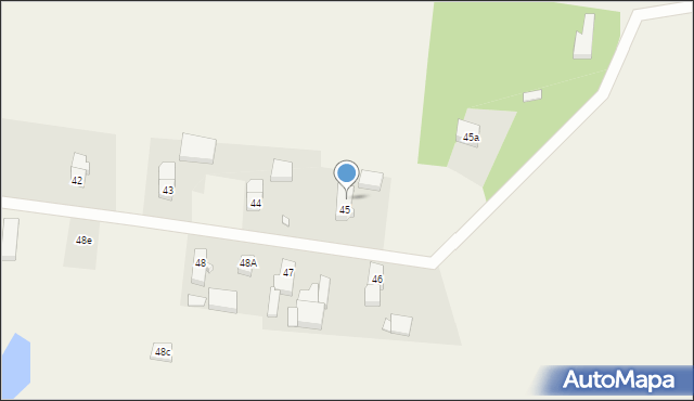 Ługów, Ługów, 45aa, mapa Ługów